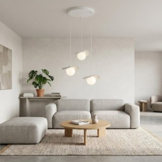 Valbona White Ceiling Lamp (3 lights)