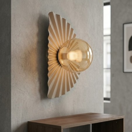 Valbona Beige Amber Wall Lamp