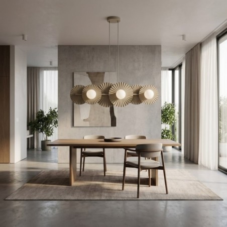 Drino Beige Ceiling Lamp (6 lights)