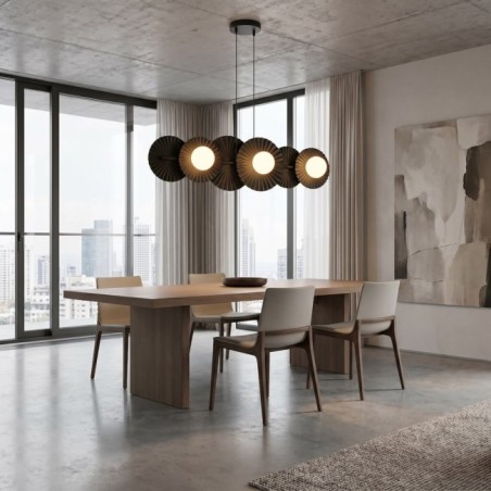 Drino Black Ceiling Lamp (6 lights)
