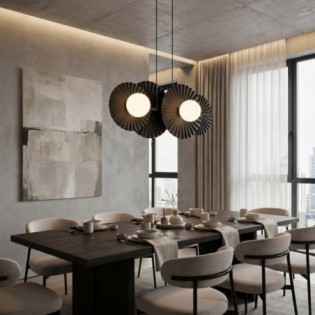 Drino Black Ceiling Lamp (4 lights)