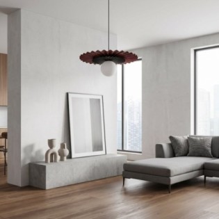 Drino Ceiling Lamp Garnet+Black