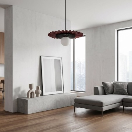 Drino Ceiling Lamp Garnet+Black