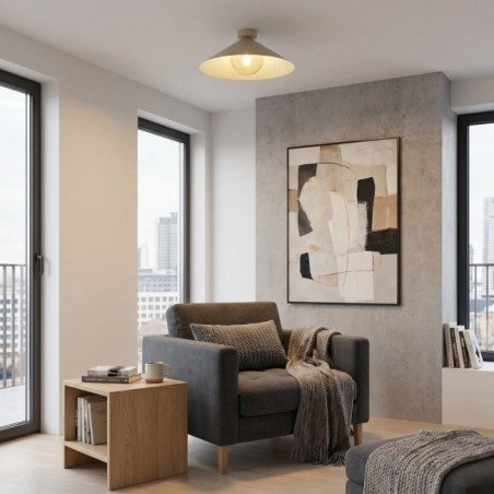 Osum M Beige Amber Ceiling Light