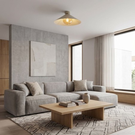 Osum M Beige Amber Ceiling Light
