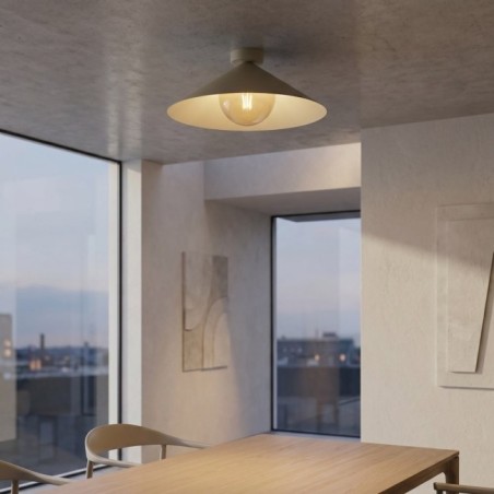 Osum M Beige Amber Ceiling Light