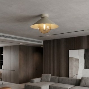 Osum S Beige Amber Ceiling Light