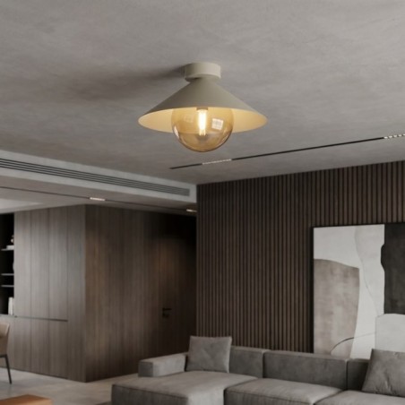 Osum S Beige Amber Ceiling Light