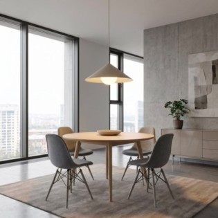 Osum M Beige Opal Ceiling Lamp