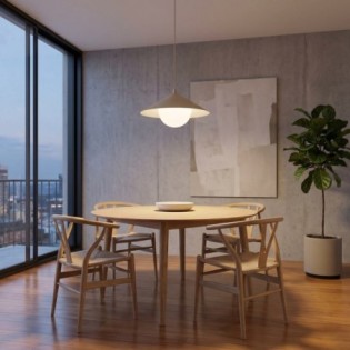 Osum S Beige Opal Ceiling Lamp