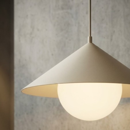 Osum S Beige Opal Ceiling Lamp