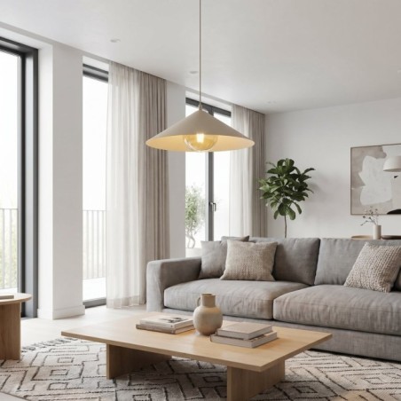 Osum M Beige Amber Ceiling Lamp