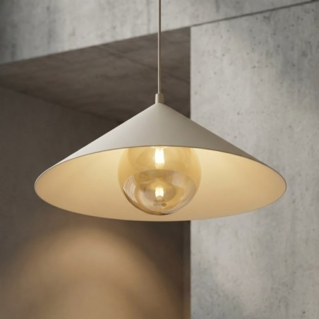 Osum M Beige Amber Ceiling Lamp