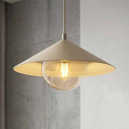 Osum S Beige Amber Ceiling Lamp
