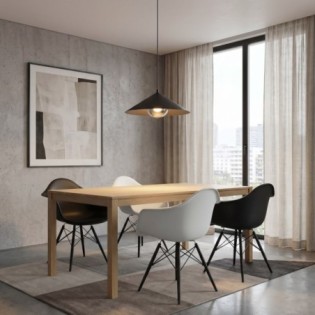 Osum M Black Graphite Ceiling Lamp