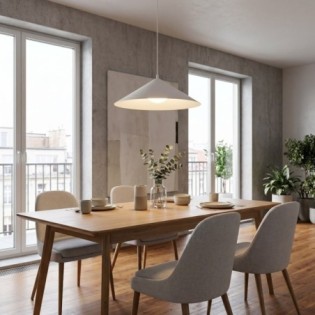 Osum L White Opal Ceiling Lamp
