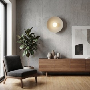 Osum L Beige Opal Wall Lamp