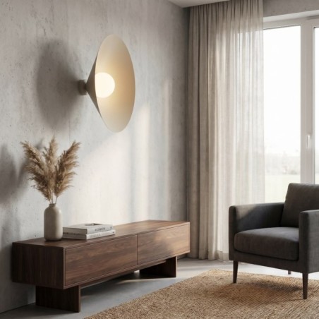 Osum L Beige Opal Wall Lamp