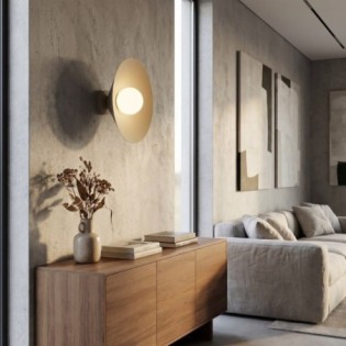 Osum M Beige Opal Wall Lamp