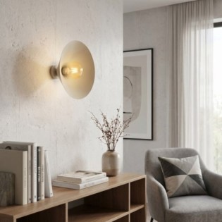 Osum M Beige Amber Wall Lamp
