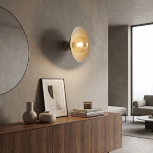 Osum S Beige Amber Wall Lamp