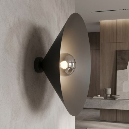 Osum L Black Graphite Wall Lamp
