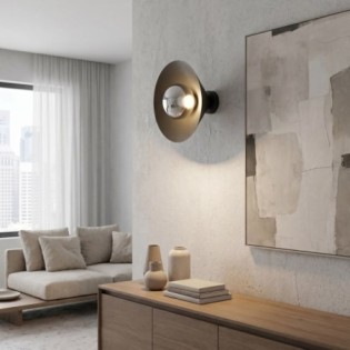 Osum S Black Graphite Wall Lamp