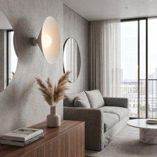 Osum L White Opal Wall Lamp