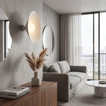 Osum L White Opal Wall Lamp