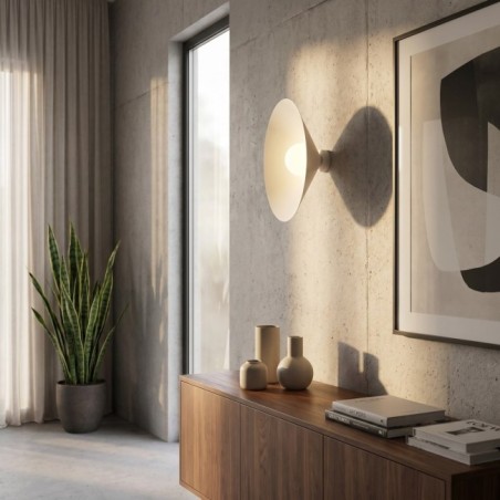 Osum L White Opal Wall Lamp