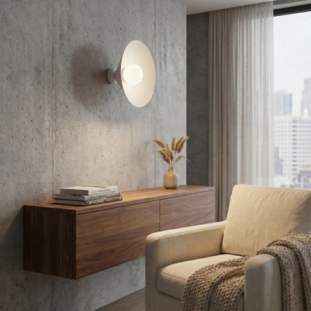 Osum M White Opal Wall Lamp