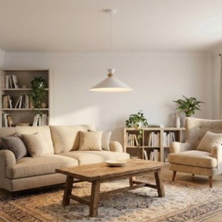 Erebo M White Ceiling Lamp