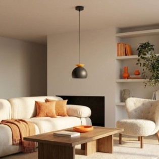 Pindo Black+Orange Ceiling Lamp