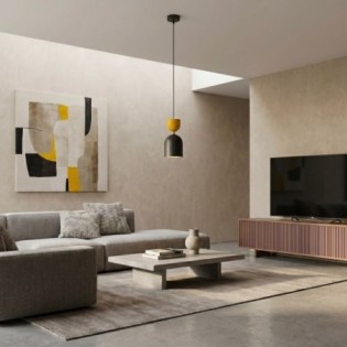 Zeta Orange Ceiling Lamp