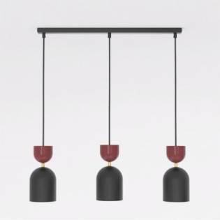 Zeta Garnet Ceiling Lamp (3 lights)