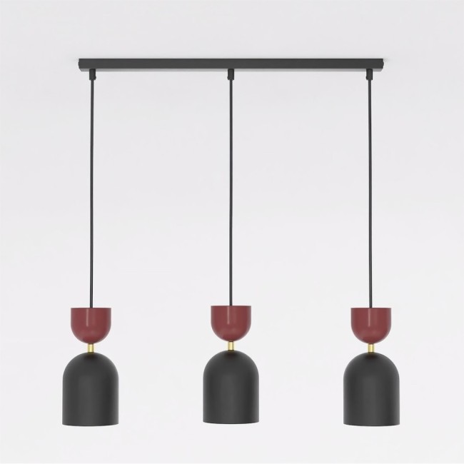 Zeta Garnet Ceiling Lamp (3 lights)