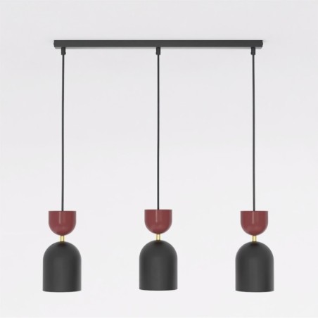 Zeta Garnet Ceiling Lamp (3 lights)