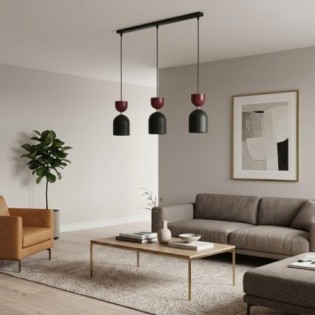 Zeta Garnet Ceiling Lamp (3 lights)