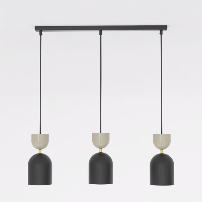 Zeta Mocha Ceiling Lamp (3 lights)
