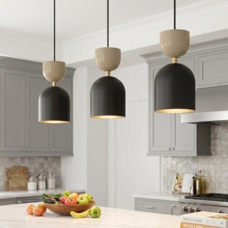 Zeta Mocha Ceiling Lamp (3 lights)