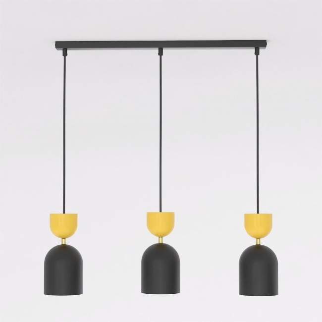 Zeta Orange Ceiling Lamp (3 lights)