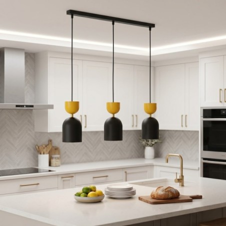 Zeta Orange Ceiling Lamp (3 lights)