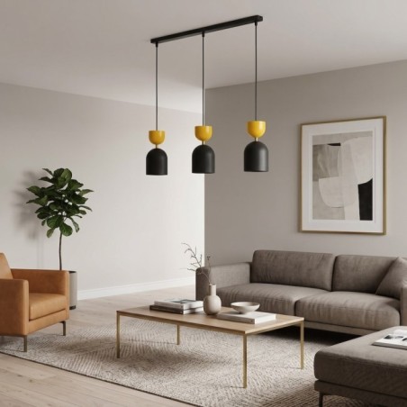 Zeta Orange Ceiling Lamp (3 lights)
