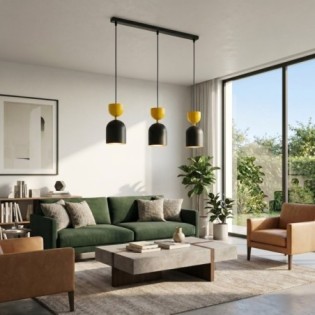 Zeta Orange Ceiling Lamp (3 lights)