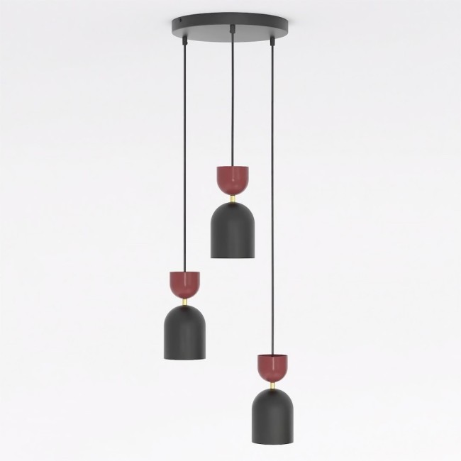 Zeta II Ceiling Lamp Garnet (3 lights)