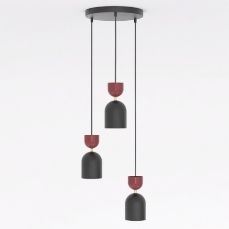 Zeta II Ceiling Lamp Garnet (3 lights)