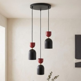 Zeta II Ceiling Lamp Garnet (3 lights)