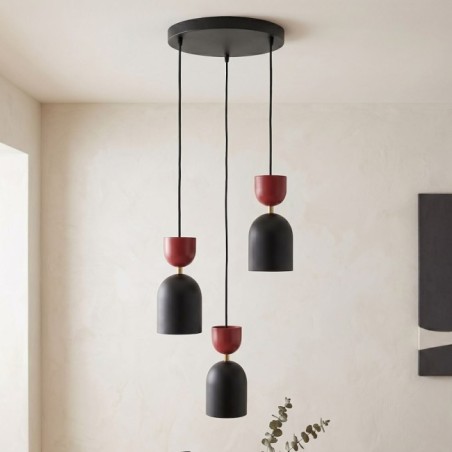 Zeta II Ceiling Lamp Garnet (3 lights)