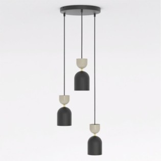 Zeta II Moka Ceiling Lamp (3 lights)