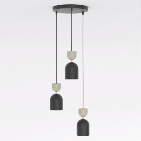 Zeta II Moka Ceiling Lamp (3 lights)